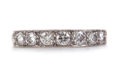 Lot 566 - DIAMOND HALF ETERNITY RING