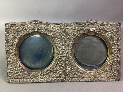 Lot 73 - SILVER DOUBLE PHOTOGRAPH FRAME