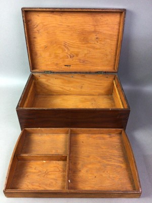 Lot 87 - MAHOGANY STORAGE BOX