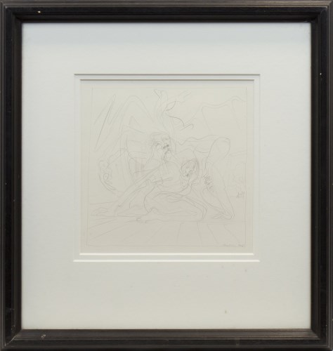 Lot 237 - * PETER HOWSON OBE, ANNUNCIATION pencil on...