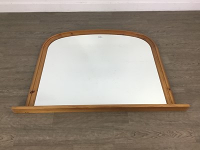 Lot 127 - BEVELLED OVERMANTLE MIRROR