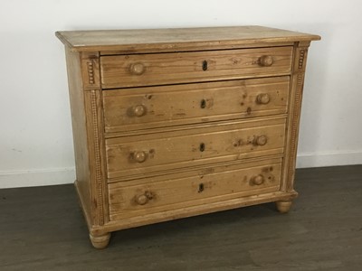 Lot 106 - PINE CHEST OF DRAWERS