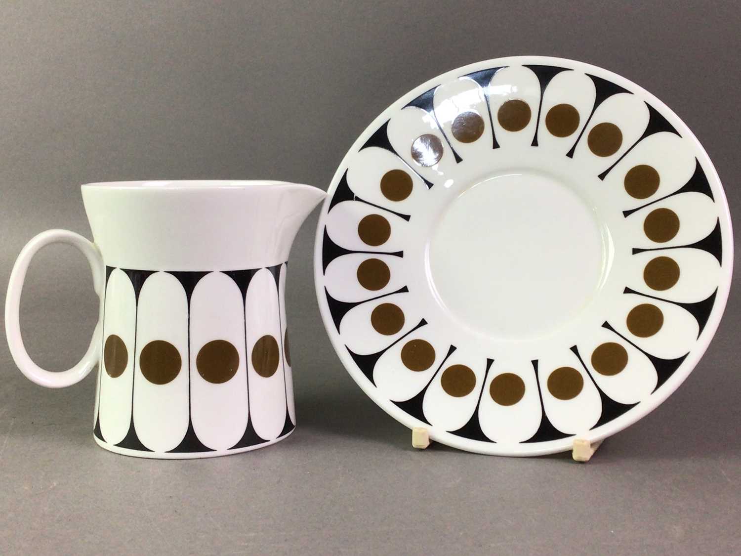 Lot 151 - JOHN RUSSELL FOR HOSTESS TABLEWARE, 'BLACK VELVET' PATTERN PART COFFEE SERVICE