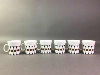 Lot 151 - JOHN RUSSELL FOR HOSTESS TABLEWARE, 'BLACK VELVET' PATTERN PART COFFEE SERVICE