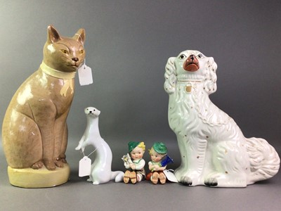 Lot 153 - PAIR OF CERAMIC FOX BOOKENDS