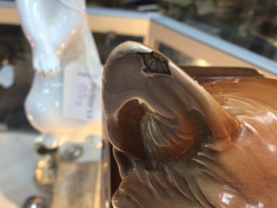 Lot 153 - PAIR OF CERAMIC FOX BOOKENDS