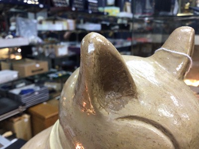 Lot 153 - PAIR OF CERAMIC FOX BOOKENDS