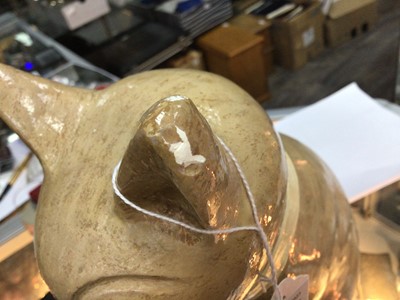 Lot 153 - PAIR OF CERAMIC FOX BOOKENDS