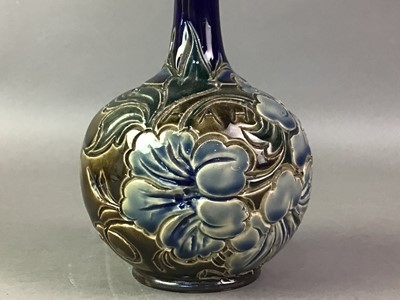 Lot 154 - LATE VICTORIAN ROYAL DOULTON ART NOUVEAU STONEWARE VASE