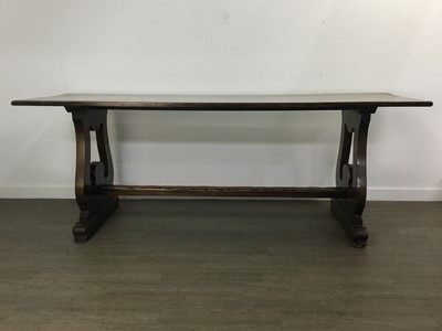 Lot 531 - MAHOGANY REFECTORY DINING TABLE