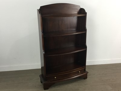 Lot 211 - TWO MAHOGANY OPEN BOOKCASES
