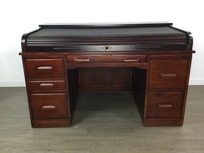 Lot 1 - MAHOGANY ROLL TOP DESK