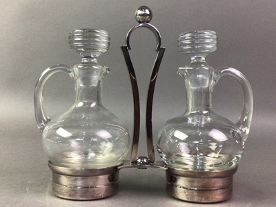 Lot 215 - PAIR OF CUT GLASS CANDLESTICKS