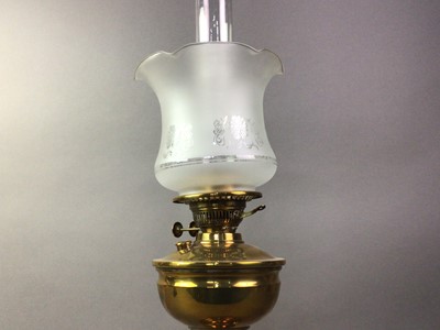 Lot 213 - BRASS OIL LAMP
