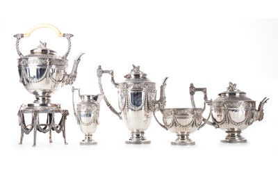 Lot 162 - EXQUISITE GEORGE V SILVER FIVE-PIECE TEA AND COFFEE SERVICE