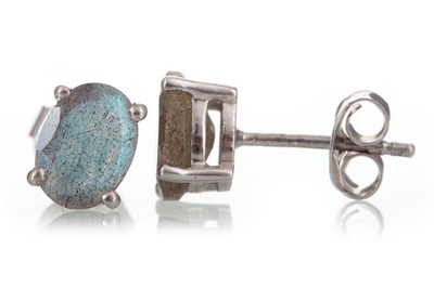 Lot 419 - PAIR  OF LABRADORITE STUD EARRINGS