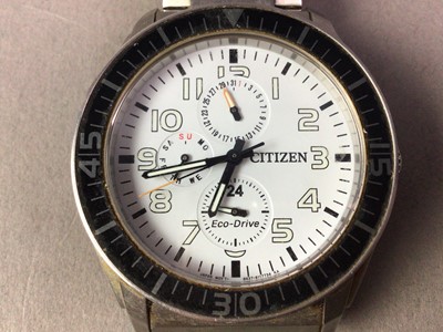 Lot 182 - CITIZEN ECO-DRIVE STAINLESS STEEL WRIST WATCH