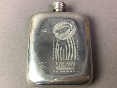 Lot 188 - SILVER PLATED HIP FLASK