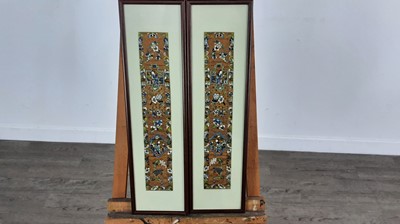 Lot 218 - PAIR OF CHINESE FIGURAL PANELS