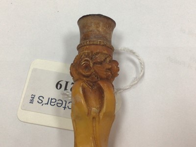 Lot 219 - VICTORIAN MEERSCHAUM CHEROOT PIPE