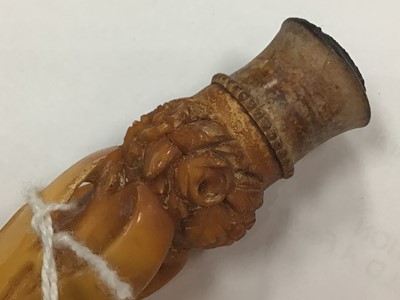 Lot 219 - VICTORIAN MEERSCHAUM CHEROOT PIPE