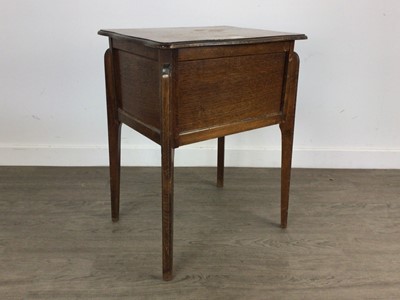 Lot 224 - OAK NEEDLEWORK TABLE