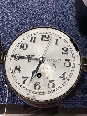 Lot 191 - THIRD REICH KRIEGSMARINE SHIP'S BULKHEAD CLOCK