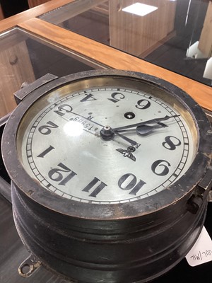 Lot 191 - THIRD REICH KRIEGSMARINE SHIP'S BULKHEAD CLOCK