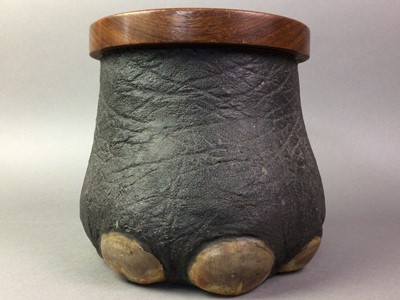 Lot 249 - TAXIDERMY ELEPHANT'S FOOT PAPER BIN
