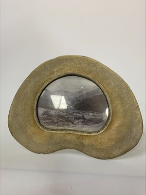 Lot 5 - UNUSUAL WHALE VERTEBRAE PHOTOGRAPH FRAME