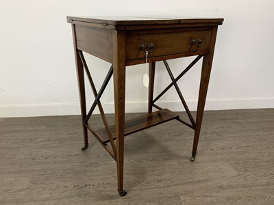 Lot 309 - 20TH CENTURY MAHOGANY FOLDING WRITING DESK