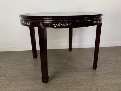 Lot 460 - CHINESE HARDWOOD DINING SUITE