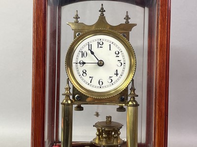 Lot 592 - EDWARDIAN FOUR GLASS CLOCK