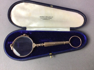 Lot 100A - YELLOW METAL LORGNETTE