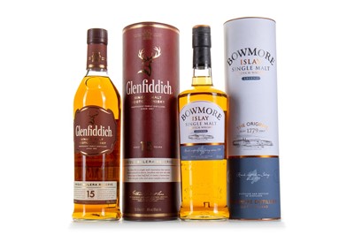 Lot 173 - GLENFIDDICH 15 YEAR OLD SOLERA RESERVE AND BOWMORE LEGEND