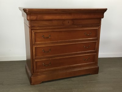 Lot 546 - MAZZALI CHERRY WOOD CHEST OF DRAWERS
