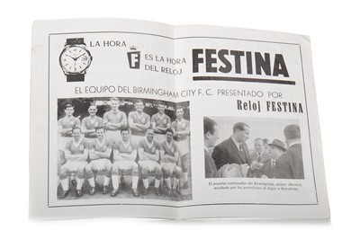 Lot 28 - BERTIE AULD, HIS BIRMINGHAM CITY F.C. VS. R.C.D. ESPANYOL DE BARCELONA PROGRAMME