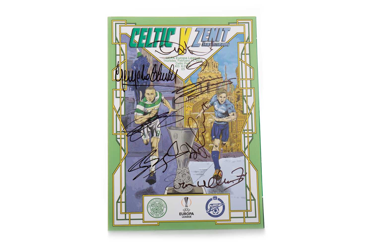 Lot 36 - BERTIE AULD, HIS AUTOGRAPHED CELTIC F.C. VS. ZENIT ST. PETERSBURG PROGRAMME