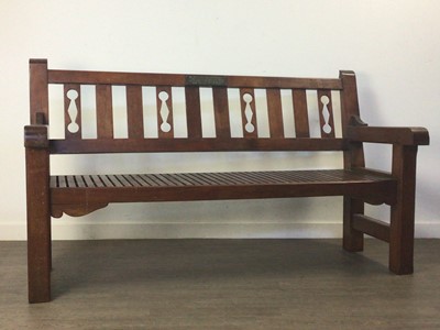 Lot 540 - OAK GARDEN BENCH