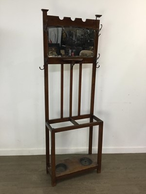 Lot 551 - STAINED WOOD HALLSTAND