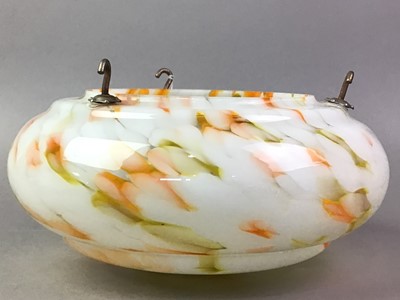 Lot 630 - MARBLED GLASS CEILING LIGHT SHADE