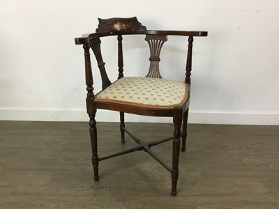 Lot 660 - EDWARDIAN CORNER CHAIR