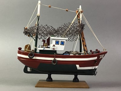 Lot 707 - GROUP OF WOODEN MODEL BOATS