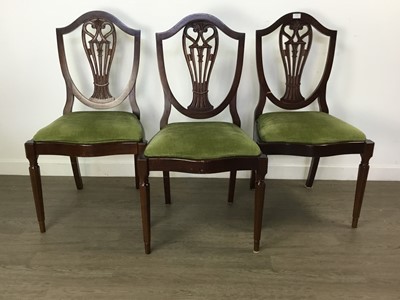 Lot 306 - SET OF SIX REPRODUCTION MAHOGANY DINING CHAIRS