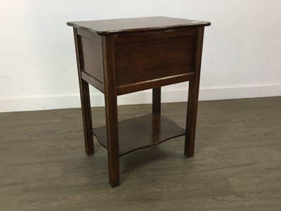 Lot 763 - OAK NEEDLEWORK TABLE