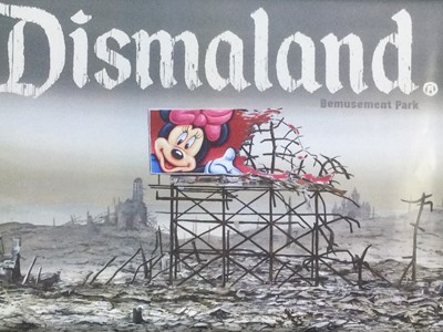 Lot 350 - AFTER JEFF GILLETTE (B. 1959) & BANKSY (B. 1974), DISMALAND EXHIBITION POSTER
