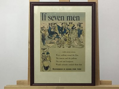 Lot 21 - GUINNESS, IF SEVEN MEN VINTAGE ADVERTISEMENT