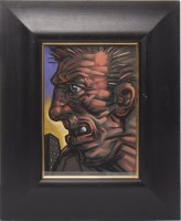 Lot 335 - * PETER HOWSON OBE, ANGRY MAN pastel on paper,...