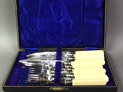 Lot 36 - CASED SET OF FISH CUTLERY