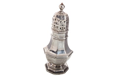 Lot 206 - GEORGE V SILVER SUGAR SIFTER